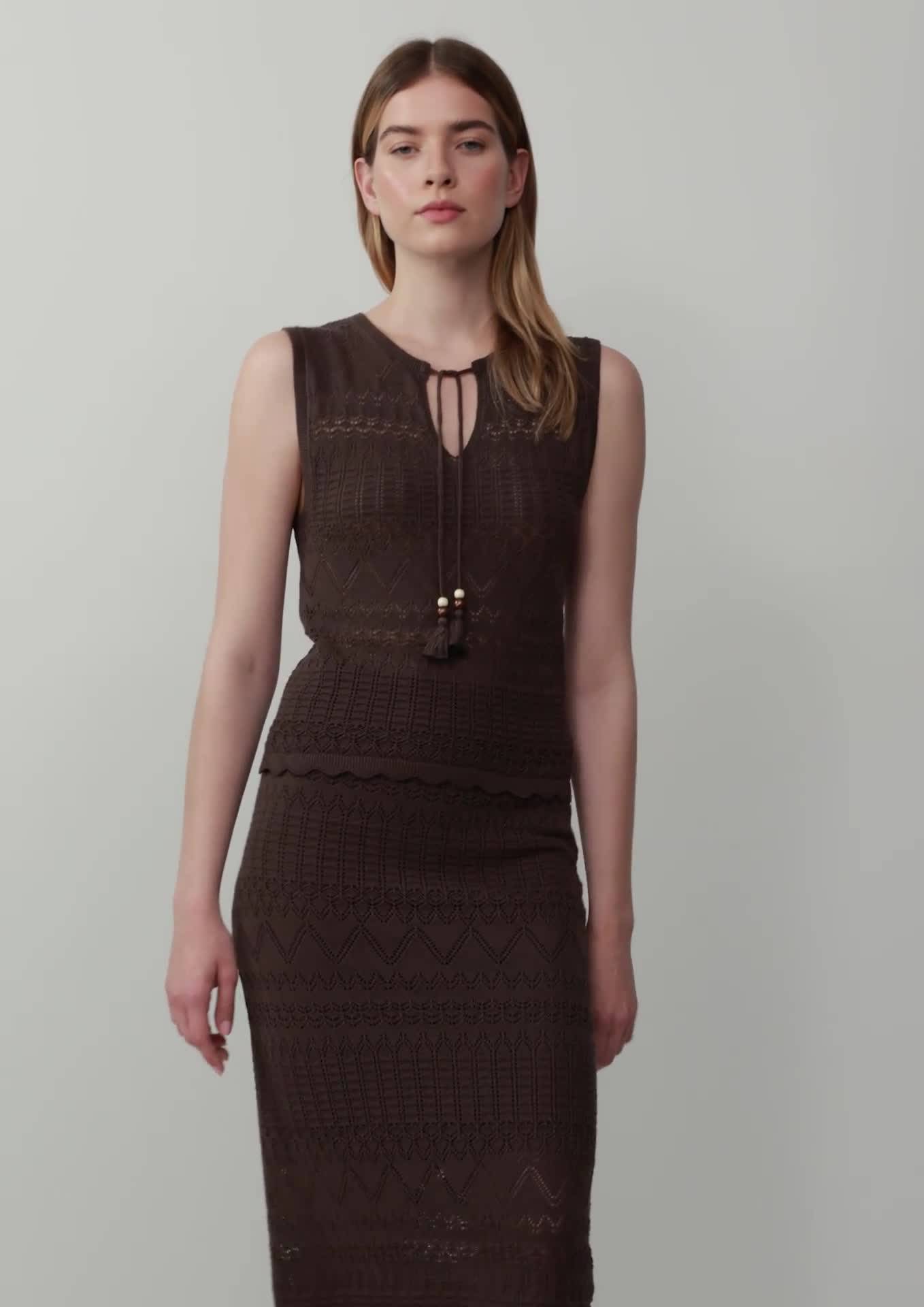 s.Oliver Stricktop im Slim Fit mit Ajourmuster