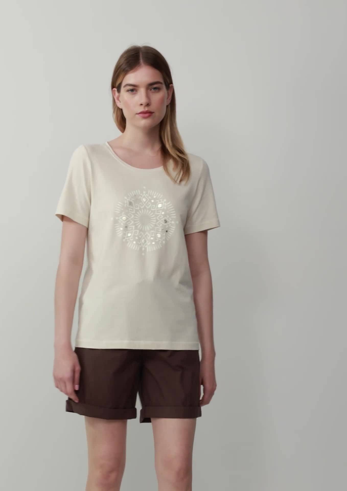 s.Oliver T-Shirt aus Baumwollstretch mit Schriftprint