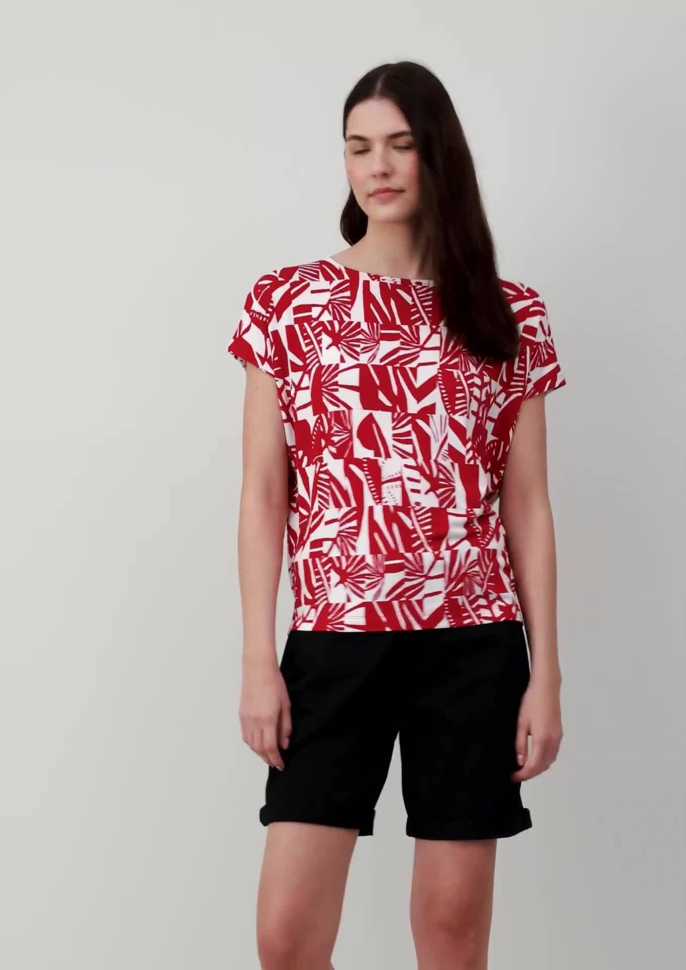 s.Oliver Stretch viscose T-shirt in a relaxed fit