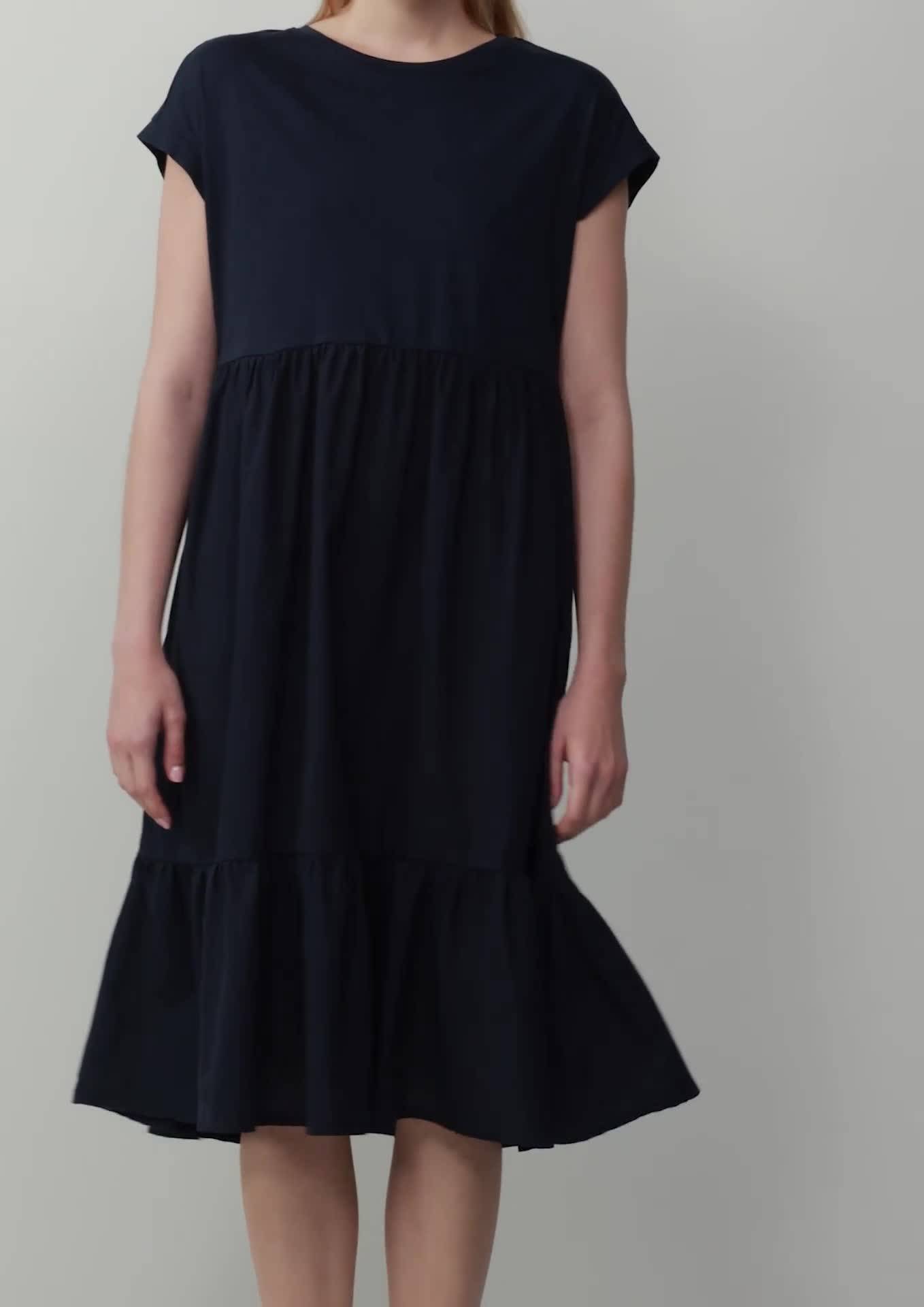 s.Oliver Stufenkleid im Relaxed Fit mit überschnittenen Schultern