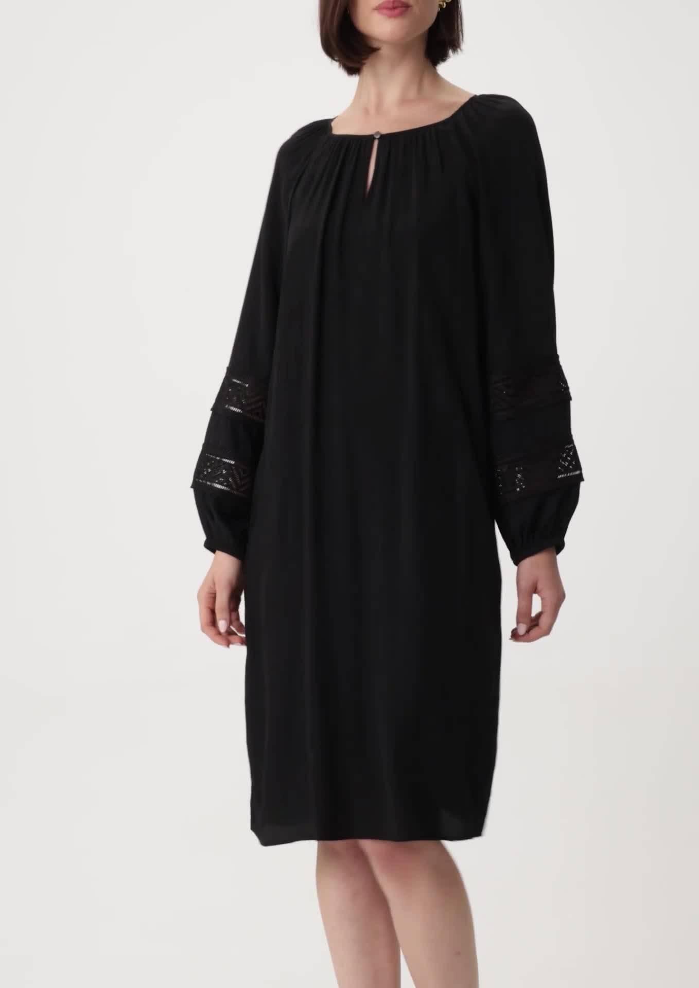 comma Kurzes Kleid aus Crêpe-Chiffon mit Futterkleid