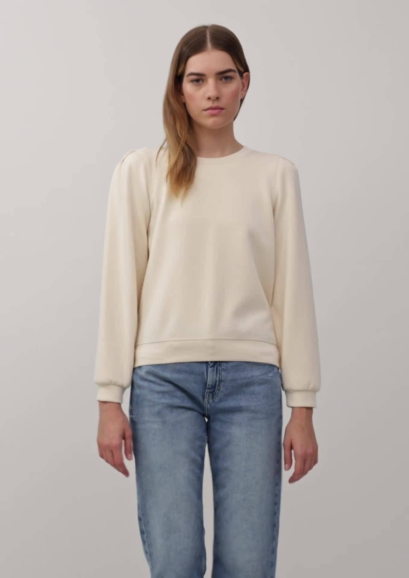s.Oliver Scuba-Sweatshirt mit Puffärmeln